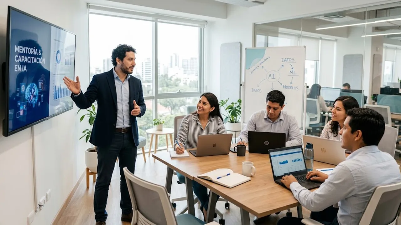 Sesión de capacitación empresarial en inteligencia artificial impartida por BIAI Technologies